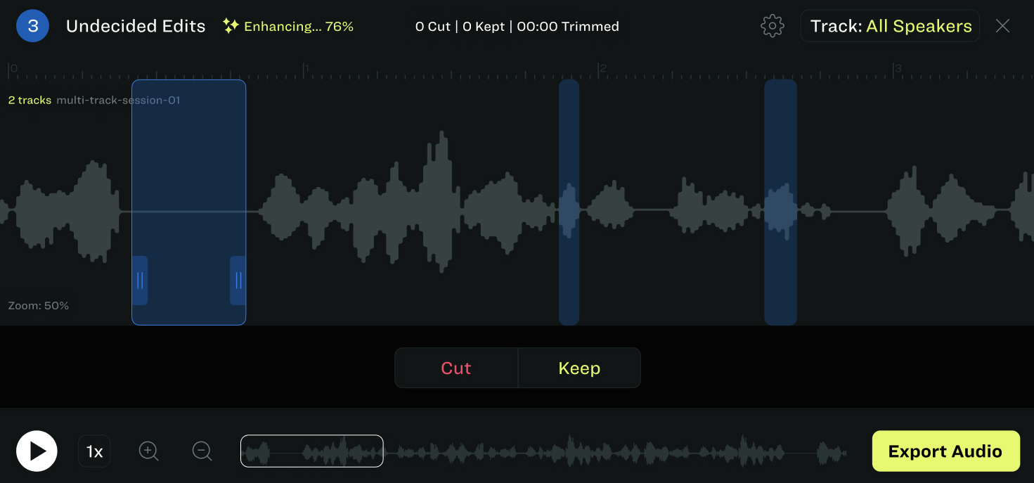 Resound edit-näkymä
