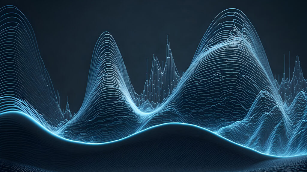 Tyylitelty kuva ääniaallosta.